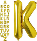 40 Inch Gold Letter K Balloons, DIY Phrase Foil Alphabet Letter K Balloons DIY Word K Banner for Birthday Anniversary Celebration Graduation Party Supplies Decoration