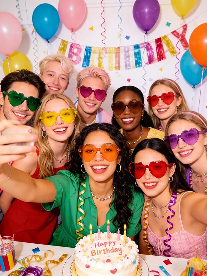 12/20Pcs Heart Shaped Sunglasses for Women, Party Favors Glasses for Wedding, Galentines, Valentines Decorations
