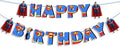 Suprmn Happy Birthday Banner – Superhero Themed Birthday Party Decoration – Durable, Reusable, and Easy to Hang Banner for Birthday Parties – Perfect Party Supplies for Boys and Girls Celebration