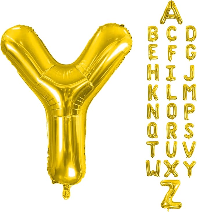 Letter Balloons 40Inch Large Giant big Foil Mylar Gold Balloons Y for Birthday Party Decorations