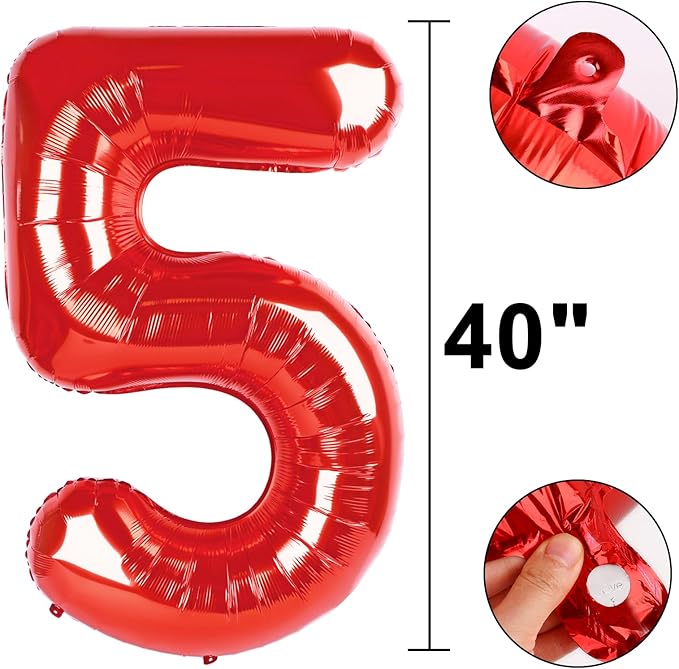 40 Inch Red Number 15 Digital Balloon,Jumbo Mylar Foil Helium Balloon for 15 Balloons for Birthday Party,Wedding Anniversary Party Decorations
