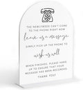 Audio Guest Book Sign, White Arch Acrylic Sign, Audio Guest Book Wedding Phone, Bridal Shower Decor, Engagement Party Decor, Centerpiece Table Decorations Party for Bride and Groom-7