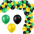 Sratte 120 Pcs Juneteenth Day Balloons Jamaica Latex Balloons Bulk 12 Inch Black Yellow Green Decor for Black History Month Independence Freedom Day Decorations Birthday Party Favors