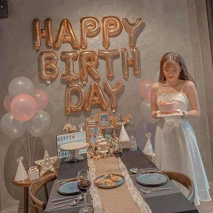 [26 Pcs] 16" Letter Gold Foil Balloons A-Z set, Mylar Aluminum Hanging Alphabet for Graduation Birthday Party Decorations New Year eve