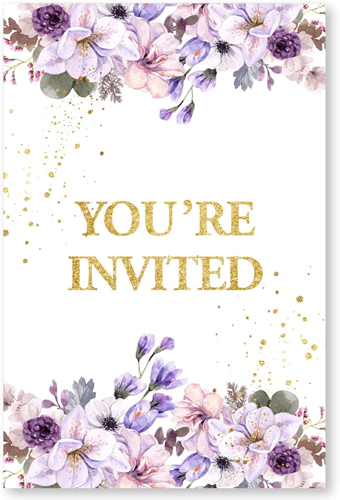 Soiceu Floral Surprise Birthday Party Invitations with Envelopes Set of 20 Pink Gold It's a Surprise Birthday Party Invites for Women