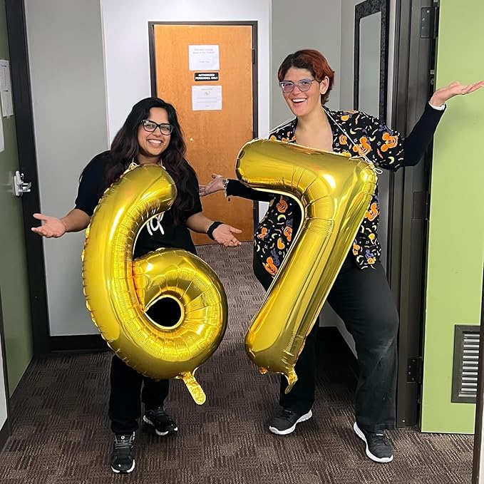 40 Inch Gold Number 3 Balloon, Giant 3 Number Balloons for 3rd Birthday Decorations, Party Supplies for Baby Boy Girl, Gold Party Decor
