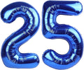 40 Inch Navy blue Number 25 Digital Balloon,Jumbo Mylar Foil Helium Balloon for 25 Balloons for Birthday Party,Wedding Anniversary Party Decorations