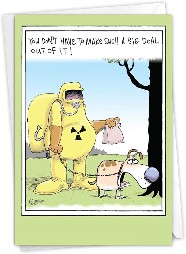 NobleWorks - Funny Birthday Greeting Card with Envelope (4.63 x 6.75 Inch) - Make Such A Big Deal 4370