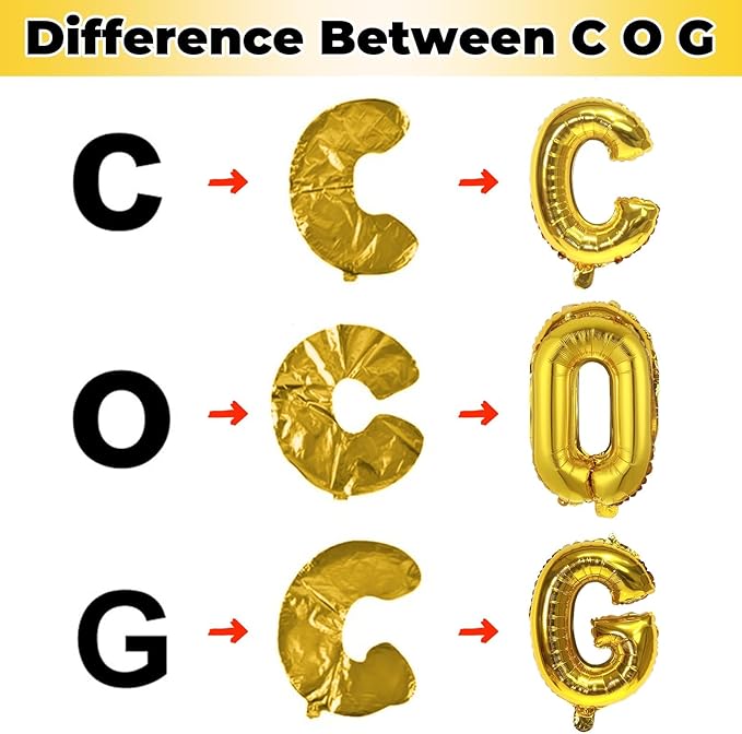 Gold Letter Balloons, 40 Inch Alphabet Name Mylar Self Inflating Custom I Decor, Large Helium Foil for Men Women Birthday Party Decorations Supplies
