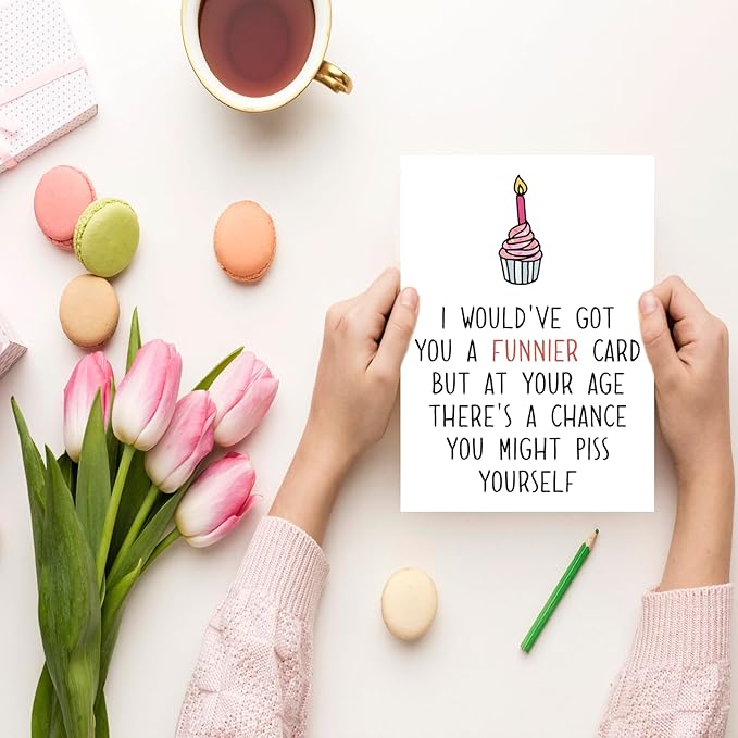 Rude Birthday Cards for Men Women, Funny Cheeky Birthday Card Gift to Brother Sister Mum Dad, Adult Sarcastic Birthday Gift, Funny Grandma Grandpa Birthday Card
