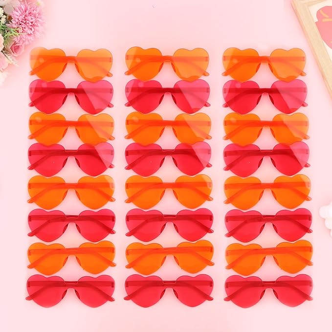 Heart Sunglasses 12/18/24 Pcs Heart Shaped Glasses for Women Cute Funny Party Glasses Party Favors Accessories