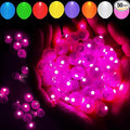 50pcs Pink LED Balloon Light, Mini Tiny Light Round Led Ball Lamp for Paper Lantern Balloon Indoor Outdoor Party Event Birthday Party Wedding Decoration Halloween Christmas Supplies