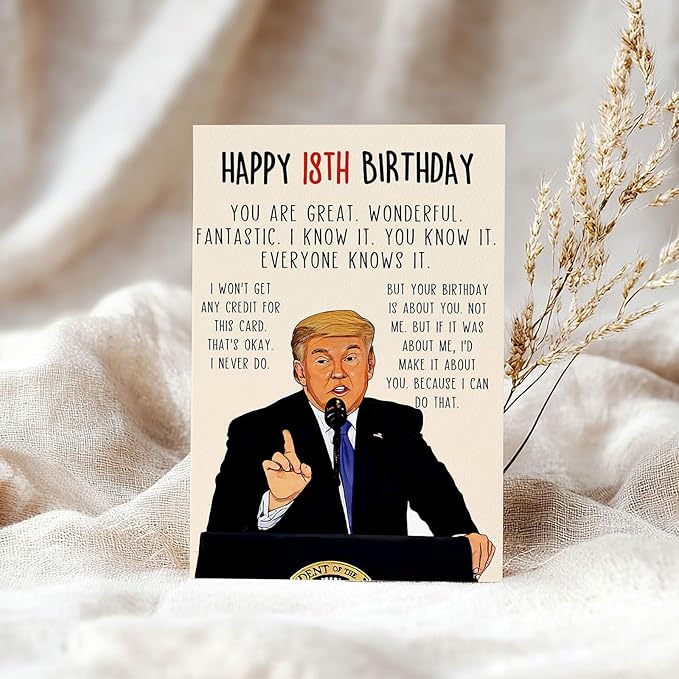 Funny 18th Birthday Card for Boys Girls, Unique 18 Year Old Birthday Gifts for Him Her, Humorous 18th Birthday Decorations for Son Daughter, Happy 18th Bday Gifts Cards