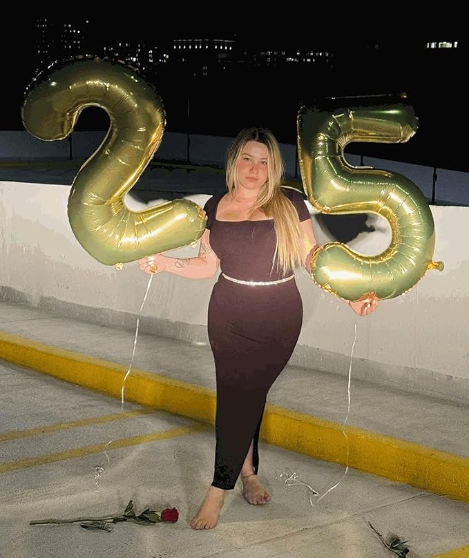 Light Gold Number 8 Balloon 40 Inch, 8th Birthday Party Decorations for Children, Giant 8 Foil Balloon for Party Supplies