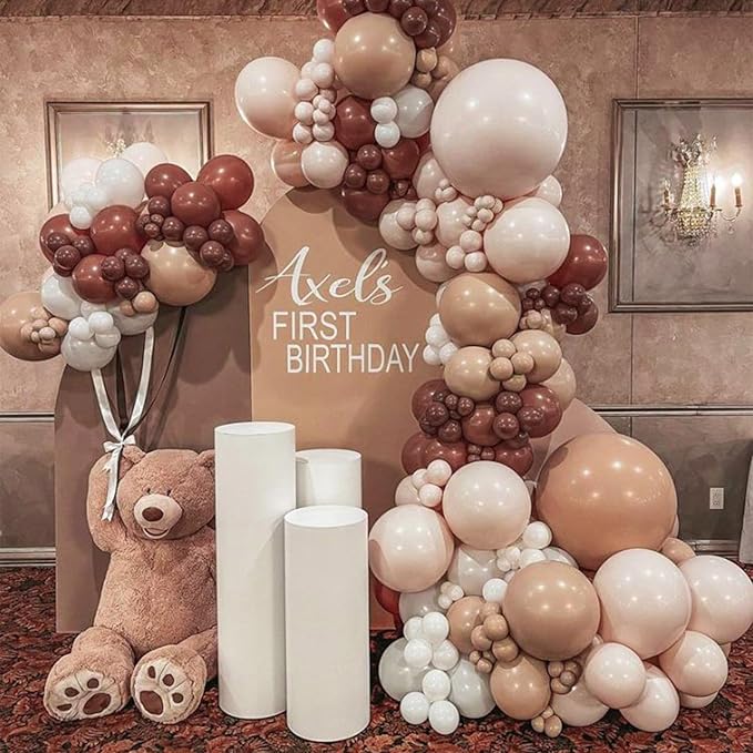 PartyWoo Dark Brown Balloons 4pcs 36 Inch Boho Neutral Coffee Tan Latex Helium Balloons for Graduation Anniversary Birthday Boy Baby Shower Jungle Safari Fall Cowgirl Party Decorations Brown-F08