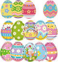 HAKOTI Easter Egg Tableware - 60 Pcs Bunny Egg Shaped Plates & Napkins Set for Happy Easter Dinnerware & Party Decorations