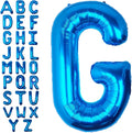 40Inch Blue Letter G Balloon Foil Helium Letter Balloons A-Z Giant Large Mylar Big Party Balloon for Birthday Party Decorations