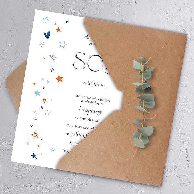 Son Birthday Card, Birthday Cards & Gifts for Son from Mom Dad Parents, Sons Birthdays Card Gift Adult