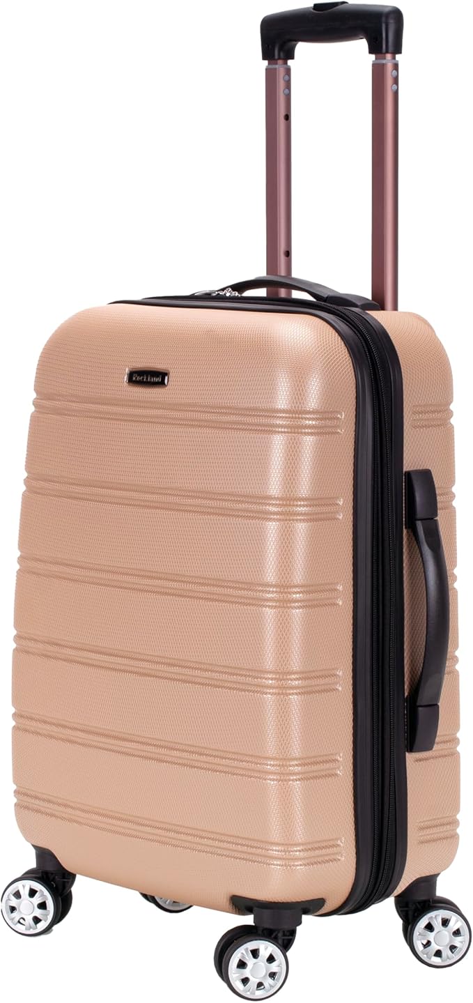 Rockland Melbourne Hardside Expandable Spinner Wheel Luggage, Carry-On 20", Champagne