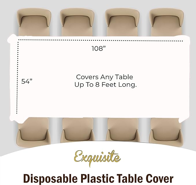 Exquisite 12-Pack Premium Plastic Tablecloth 54in. x 108in. Rectangle - American Flag Design