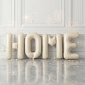 40 Inch Beige HOME Balloons, Large Cream Letter Balloon for Housewarming Party Decor, Ivory White New Home Welcome Balloon Banner Balloons Sign for Sweet House Warming Homecoming Party Decorations
