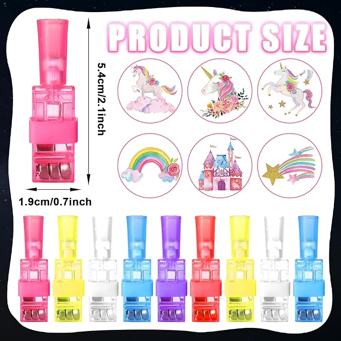36 PCS Unicorn Party Favor LED Light Up Finger Lights, Glow in the Dark Fairy Princess Party Finger Flashlights Bulk for Pastel Rainbow Castle Goodie Treat Bag Stuffers Unicorn Birthday Party Supplies