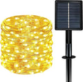 Solar String Lights Outdoor Waterproof 33ft 100LED 8 Modes Twinkle Lights Solar Fairy Lights for Patio, Garden Yard Party Wedding Tree Christmas Halloween Decoration, Warm White
