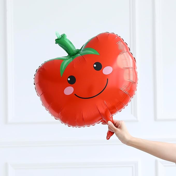 Vegetable Fruit Balloon Arch Garland Kit 138PCS Rainbow Balloons Garland with Mixed Strawberry Corn Carrot Orange Broccoli Foil Balloon for 1st Birthday Baby Shower Party Decorations