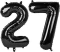 Black Number 27 Balloon, Large Happy 27 Birthday Decoration for Men & Women 2 7 27 72, Foil Number Balloons for Wedding Graduation Celebration Anniversary Supplies