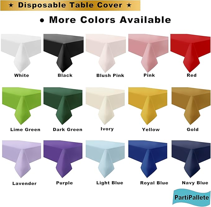 3-Pack Premium Plastic Blush Light Pink Tablecloth Disposable 54" x 108" Rectangle Table Cover Pastel Pale Pink Party Table Cloths for Parties Wedding Bridal Shower Engagement Banquet