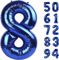 Night Blue 8 Balloon, Number Balloons 40 Inch, 8th Birthday Decorations for Girls, Birthday Balloons, Night Blue Party Supplies, Number 8 Balloon