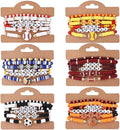Cooluckday 36 Pcs Holiday Heishi Surfer Bracelets for Women Bulk Easter Mother's Day Christmas St. Patrick's Day Mardi Gras Bracelet Stackable Stretch Friendship Bracelets Set