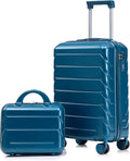 20+14 Inch Hardshell Luggages, Lightweight Durable ABS Suitcase