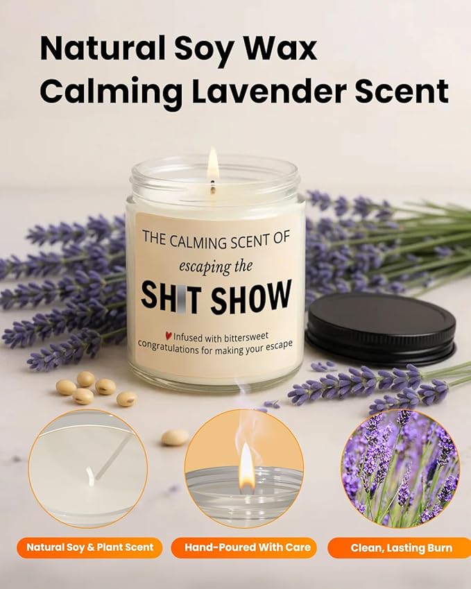 Sarcastic Candle, Going Away, Goodbye, Farewell Gifts for Coworkers, Funny Retirement Gift for Woman Men, Coworker Leaving Job, New Job, Moving Away Presents for Friends, Boss, Work Bestie, Colleague