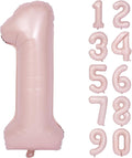 40 In Matte Pink Number Balloons Helium Foil Mylar Balloon Birthday Party banquet Decoration Digital 1