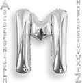 AULE 40 Inch Big Letter Balloon Silver M Large Foil Helium Alphabet Balloons A-Z for Birthday Anniversary Graduation New Year Party Decoration Supplies