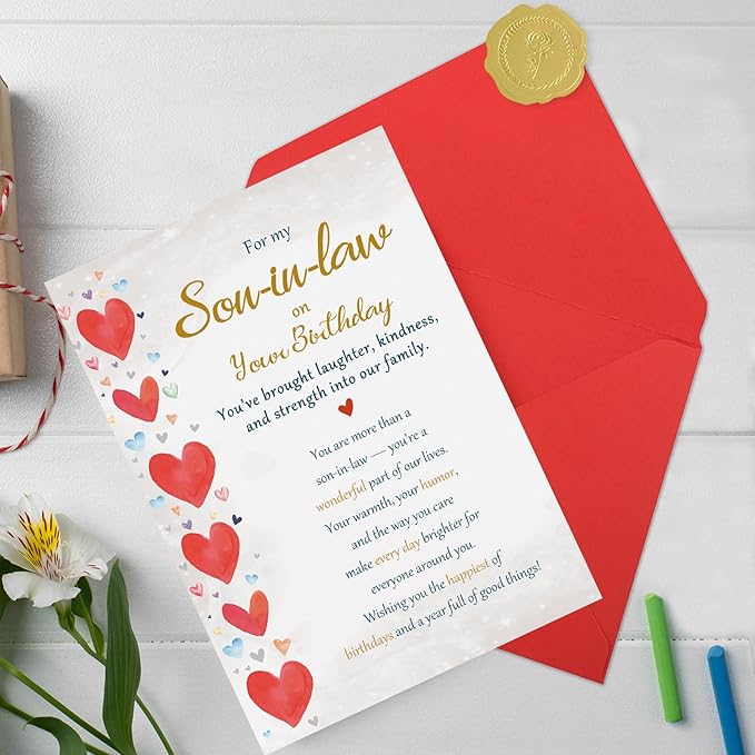 Son in Law Birthday Card, Funny Birthday Card for Him Men, Happy Birthday to A Best Son-in-Law