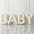 Biapian 40 Inch Baby Letter Balloons, Cream Foil Balloons Big BABY Balloons, 4 Pcs Giant Foil Large Aluminum Balloon Helium for Birthday, Baby Shower, Wedding, Gender Reveal Party Decorations (Cream)