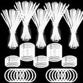 500 PCS White Glow Stick Bracelets Necklaces 8" Glowsticks with Connectors Bulk Glow in The Dark Party Supplies Light Up Neon Party Favor for Christmas NewYear Valentine’s Day Wedding