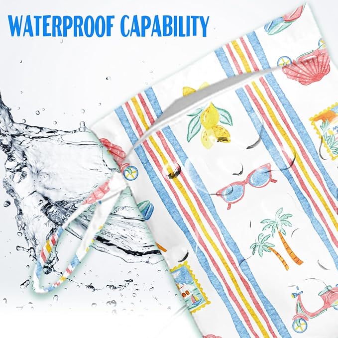 Beach Essentials, Wet Bag for Swimsuit Dirty Clothes Yoga Gym Diaper, Wet Dry Bag, Beach Vacation Essential for Travel Poor Bathing Summer Italian