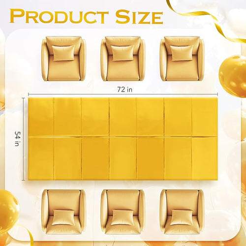 1 Piece Gold Foil Tablecloth 54 * 72 Inch Plastic Wedding Birthday Party Table Cloths Waterproof Disposable Table Cover for Christmas Graduation Elegant Event Anniversary Party Supplies