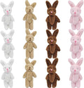 Mini Plush Bunny, 12 Pcs Tiny Stuffed Animals, 3.2 Inch Easter Bunny Doll, Soft Rabbit for Easter, Birthday, Wedding Decorations, Easter Basket Stuffers (3.2 Inch)