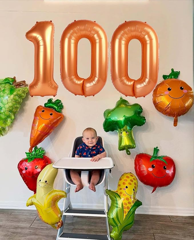 Orange 4 Balloon, Number Balloon 40 Inch, 4th Orange Party Decorations, Four Large Numbers for Party Decor, Number 4 Balloon