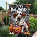 Halloween Garden Flag Dachshund Dog Mummy Pumpkin 12x18 Inch Double SidedOutdoor Yard Banner Trick or Treat Haunted House Spooky Cute Holiday Small Garden DecorationDecor