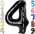 40 Inch Large Numbers Balloon, 4 Line Black Ballon for 4th 14 40 44 Birthday Party, Balloon 4 Number for Graduations Wedding Supplies