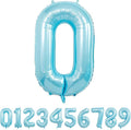 40 Inch light blue Number Balloons, Helium Mylar Foil Number Balloons for Birthdays, Number 0 Balloon for Party Decorations, Birthday Decorations, Boy Baby Shower