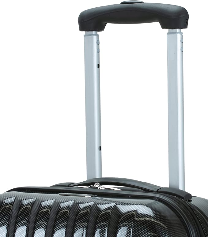 Rockland Melbourne Hardside Expandable Spinner Wheel Luggage, Carry-On 20", Carbon