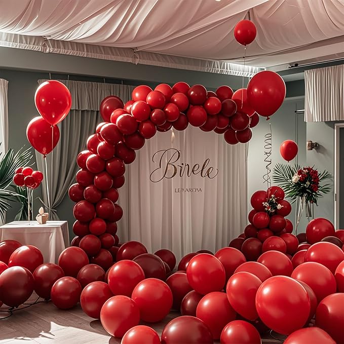 Red Balloons Red Birthday Decorations 160 Pack 5 inch Round Latex Balloons for Wedding Anniversary Birthday Valentine's 4th of July Independence Memorial Day Patriotic Party Decorations