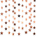 Patelai Glitter Star Garland Banner 2026 Graduation Decor 130 Feet Star Hanging Banner Twinkle Backdrop for Party Birthday Classroom Wedding Supplies(Rose Gold)