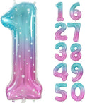 Number 1 Balloon, Large number balloons 40 inch, 1st Birthday Party Decorations Supplies First Birthday Sign Decor